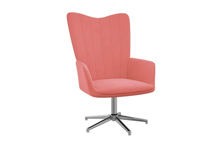 Vilstol rosa sammet - Rosa - Möbler - Fåtölj & stolar - Kontorsstol & skrivbordsstol