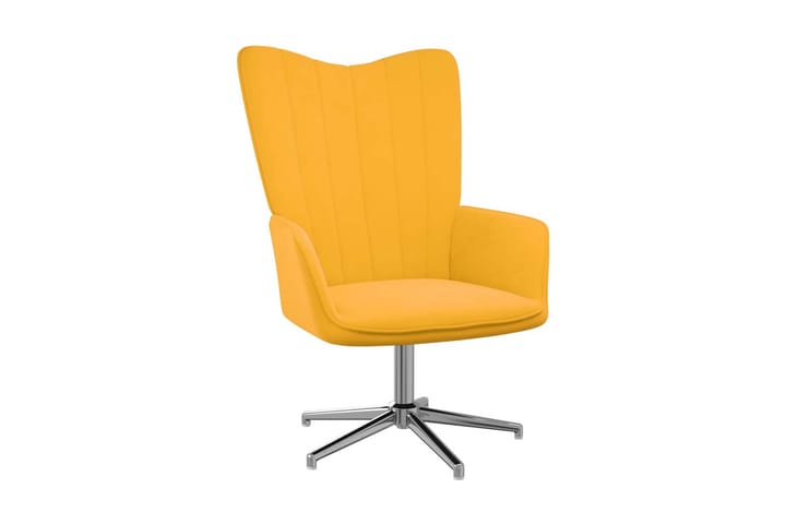 Vilstol senapsgul sammet - Gul - Möbler - Fåtölj & stolar - Kontorsstol & skrivbordsstol