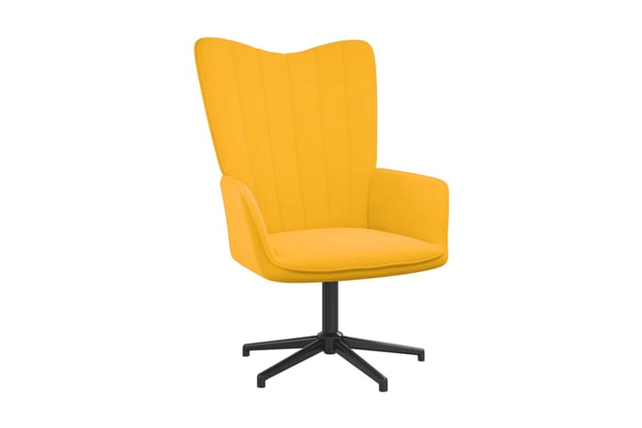 Vilstol senapsgul sammet - Gul - Möbler - Fåtölj & stolar - Kontorsstol & skrivbordsstol