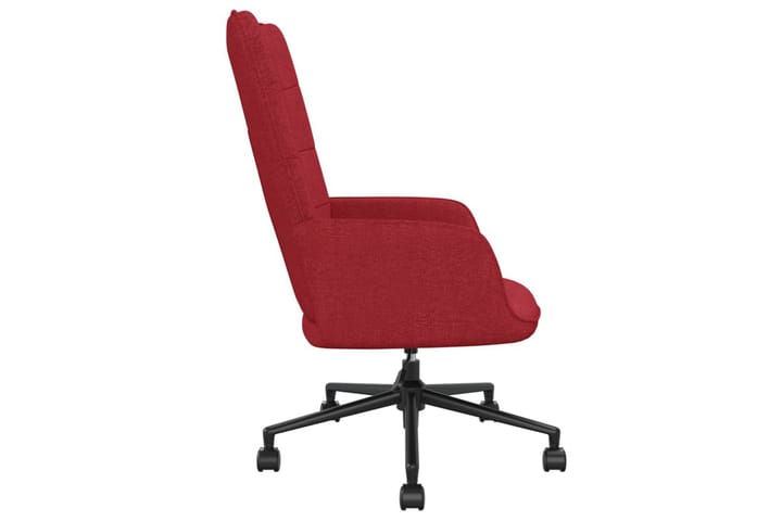 Vilstol vinröd tyg - Vinröd - Möbler - Fåtölj & stolar - Kontorsstol & skrivbordsstol