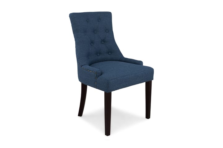 Fåtölj Ophelia - Blå|Mörkbrun - Möbler - Fåtölj & stolar - Karmstol