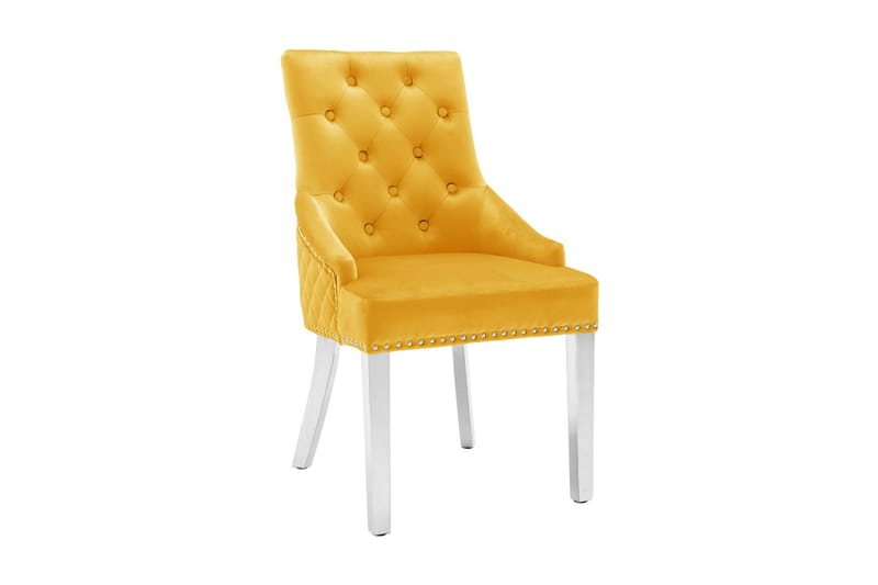 Matstol gul sammet - Gul - Möbler - Fåtölj & stolar - Matstol & köksstol