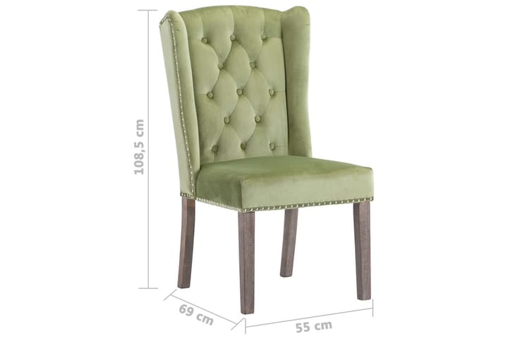 Matstol ljusgrön sammet - Grön - Möbler - Fåtölj & stolar - Matstol & köksstol
