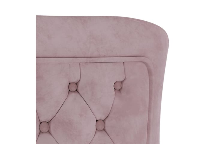Matstol rosa 53x52x98 cm sammet & rostfritt stål - Rosa - Möbler - Fåtölj & stolar - Matstol & köksstol