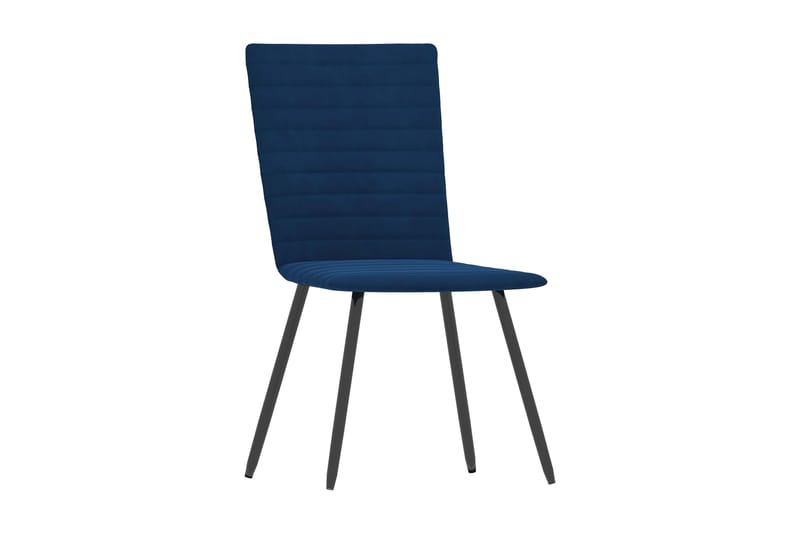 Matstolar 2 st blå sammet - Blå - Möbler - Fåtölj & stolar - Matstol & köksstol