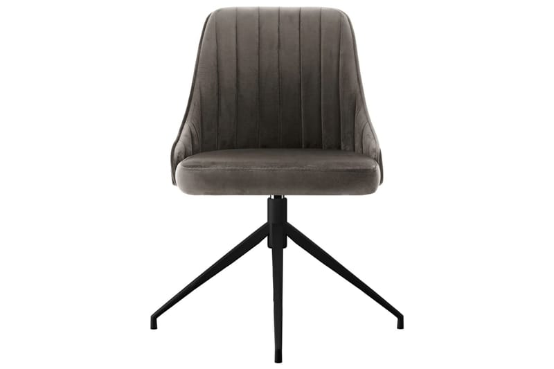 Matstolar 2 st mörkgrå sammet - Grå - Möbler - Fåtölj & stolar - Karmstol