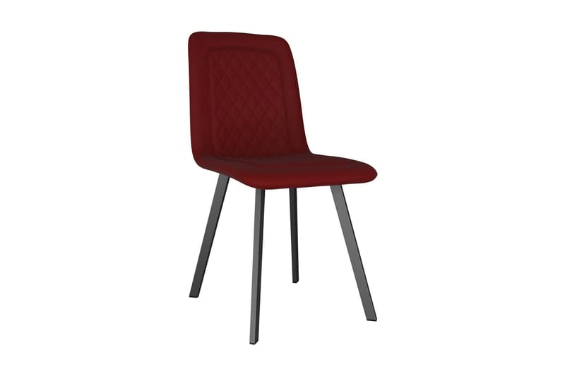 Matstolar 2 st röd sammet - Röd - Möbler - Fåtölj & stolar - Matstol & köksstol