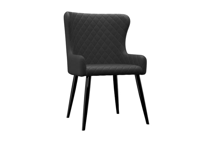 Matstolar 2 st svart tyg - Svart - Möbler - Fåtölj & stolar - Matstol & köksstol