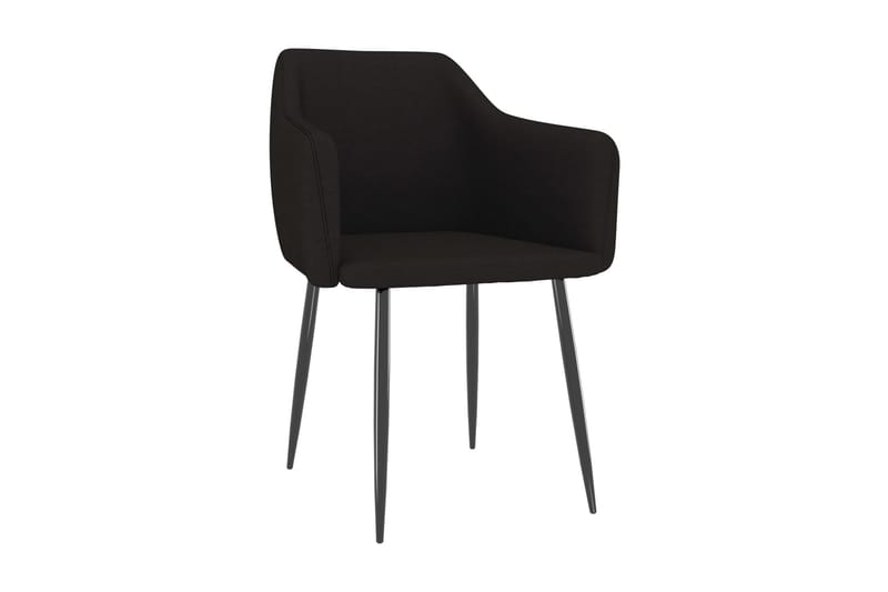 Matstolar 2 st svart tyg - Svart - Möbler - Fåtölj & stolar - Matstol & köksstol