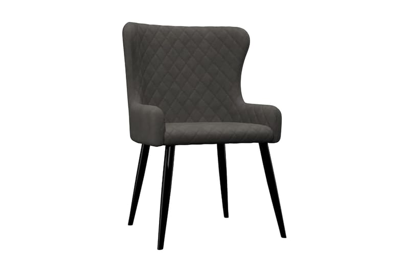 Matstolar 4 st grå sammet - Grå - Möbler - Fåtölj & stolar - Matstol & köksstol