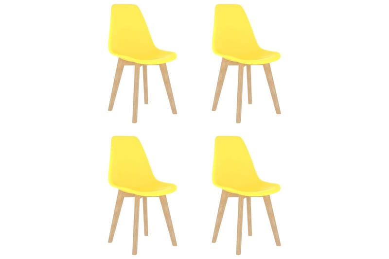 Matstolar 4 st gul plast - Gul - Möbler - Fåtölj & stolar - Matstol & köksstol