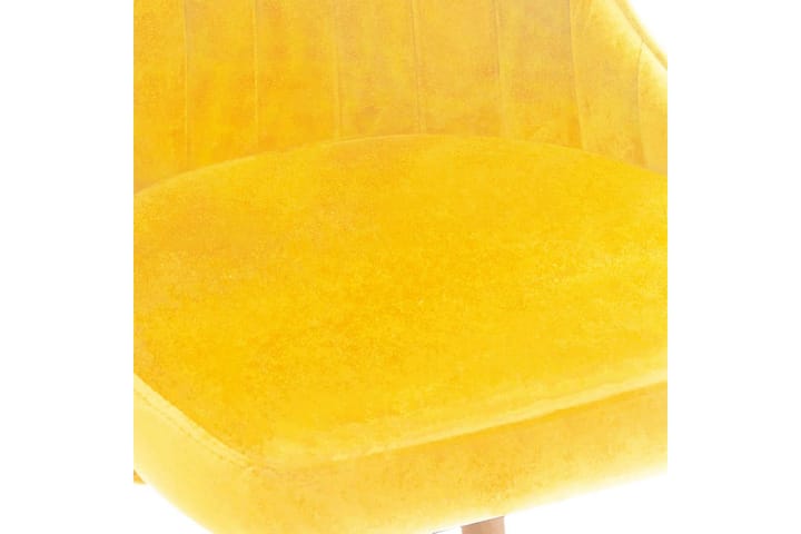 Matstolar 4 st gul sammet - Gul - Möbler - Fåtölj & stolar - Matstol & köksstol