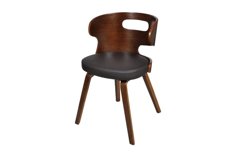 Matstolar 6 st brun konstläder - Brun - Möbler - Fåtölj & stolar - Matstol & köksstol