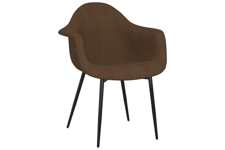 Matstolar 6 st mörkbrun tyg - Brun - Möbler - Fåtölj & stolar - Matstol & köksstol