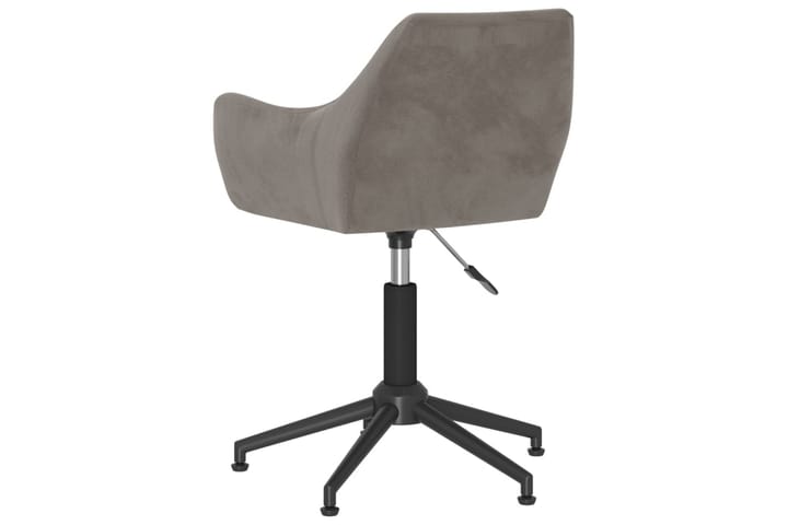 Snurrbar kontorsstol ljusgrå sammet - Grå - Möbler - Fåtölj & stolar - Matstol & köksstol