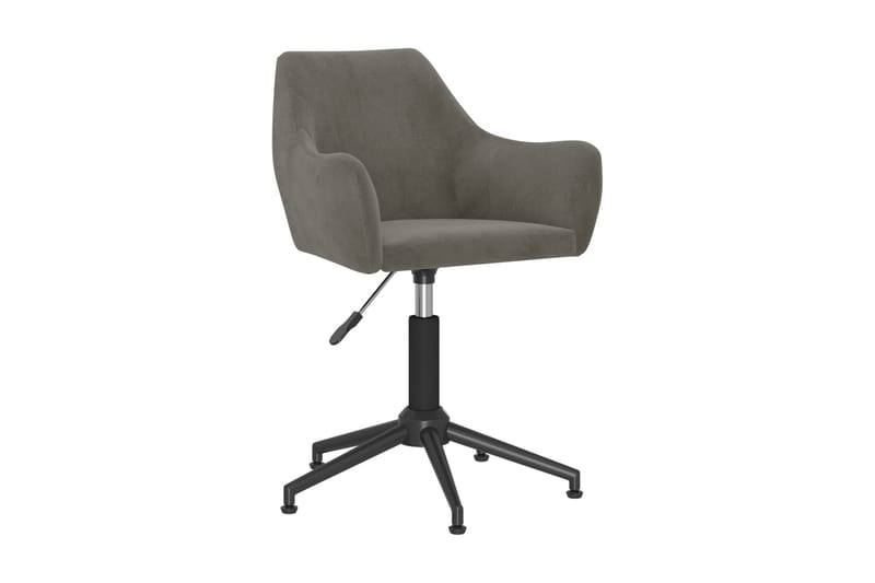 Snurrbar kontorsstol mörkgrå sammet - Grå - Möbler - Fåtölj & stolar - Matstol & köksstol