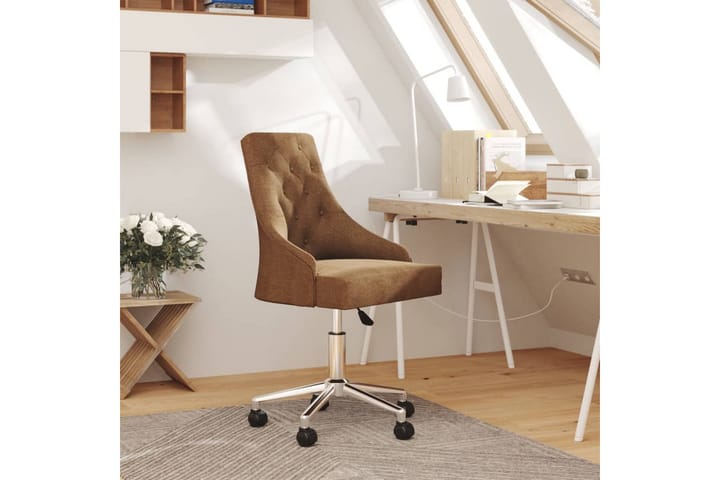 Snurrbar matstol brun tyg - Brun - Möbler - Fåtölj & stolar - Matstol & köksstol