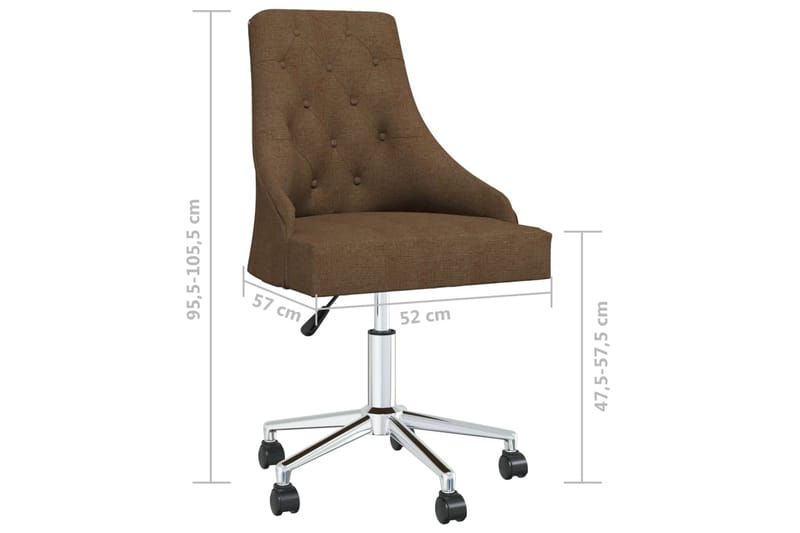 Snurrbar matstol brun tyg - Brun - Möbler - Fåtölj & stolar - Matstol & köksstol