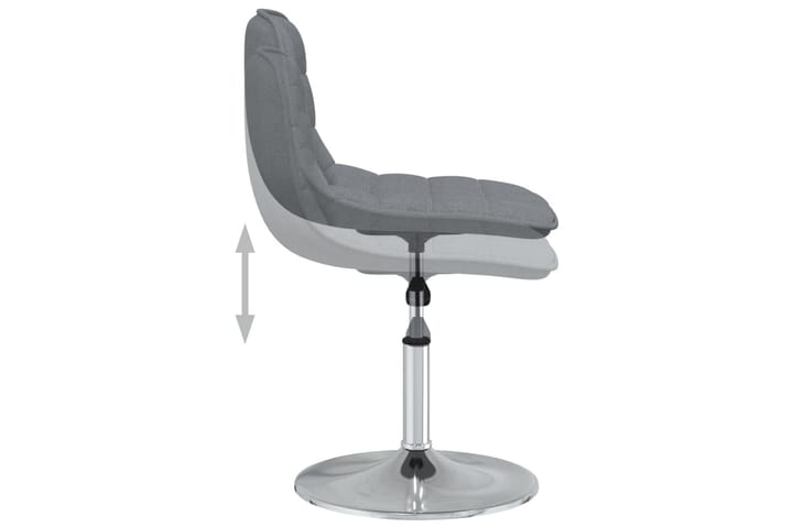 Snurrbar matstol ljusgrå tyg - Grå - Möbler - Fåtölj & stolar - Matstol & köksstol
