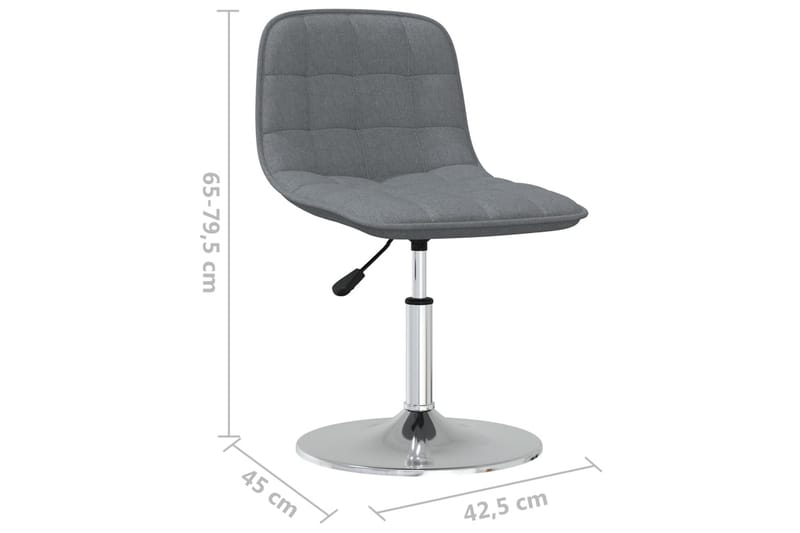 Snurrbar matstol ljusgrå tyg - Grå - Möbler - Fåtölj & stolar - Matstol & köksstol