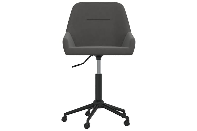 Snurrbar matstol mörkgrå sammet - Grå - Möbler - Fåtölj & stolar - Matstol & köksstol