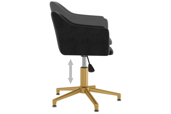 Snurrbar matstol svart sammet - Svart - Möbler - Fåtölj & stolar - Matstol & köksstol
