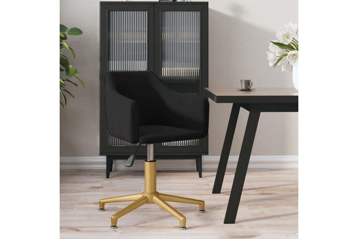 Snurrbar matstol svart sammet - Svart - Möbler - Fåtölj & stolar - Matstol & köksstol