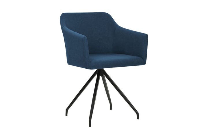 Snurrbara matstolar 2 st blå tyg - Blå - Möbler - Fåtölj & stolar - Matstol & köksstol