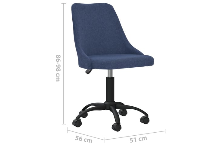 Snurrbara matstolar 2 st blå tyg - Blå - Möbler - Fåtölj & stolar - Matstol & köksstol