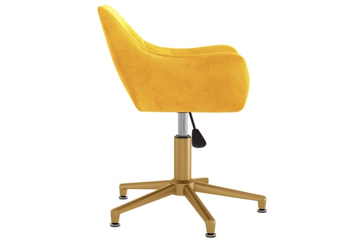 Snurrbara matstolar 2 st gul sammet - Gul - Möbler - Fåtölj & stolar - Matstol & köksstol