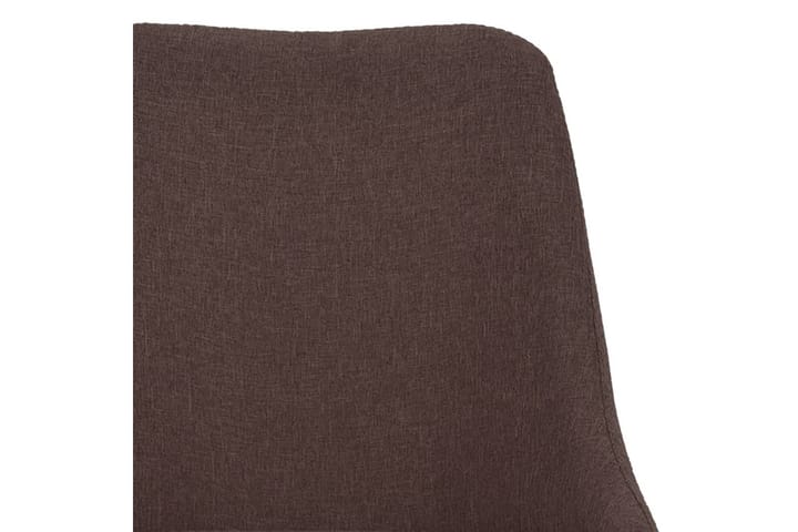 Snurrbara matstolar 2 st mörkbrun tyg - Brun - Möbler - Fåtölj & stolar - Matstol & köksstol