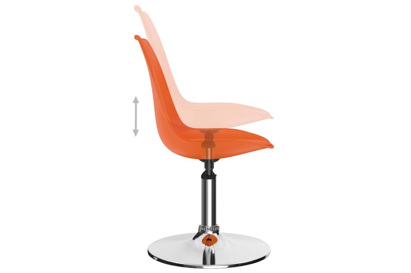 Snurrbara matstolar 2 st orange konstläder - Orange - Möbler - Fåtölj & stolar - Matstol & köksstol