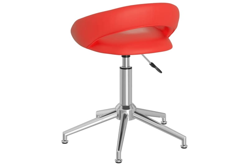 Snurrbara matstolar 2 st röd konstläder - Röd - Möbler - Fåtölj & stolar - Matstol & köksstol
