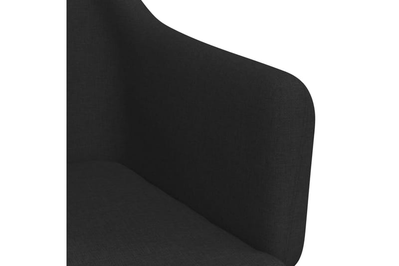 Snurrbara matstolar 2 st svart tyg - Svart - Möbler - Fåtölj & stolar - Matstol & köksstol