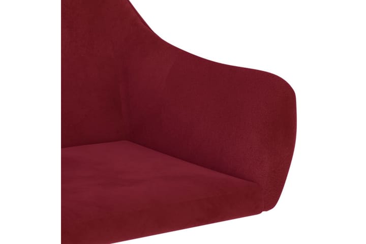 Snurrbara matstolar 2 st vinröd sammet - Röd - Möbler - Fåtölj & stolar - Matstol & köksstol