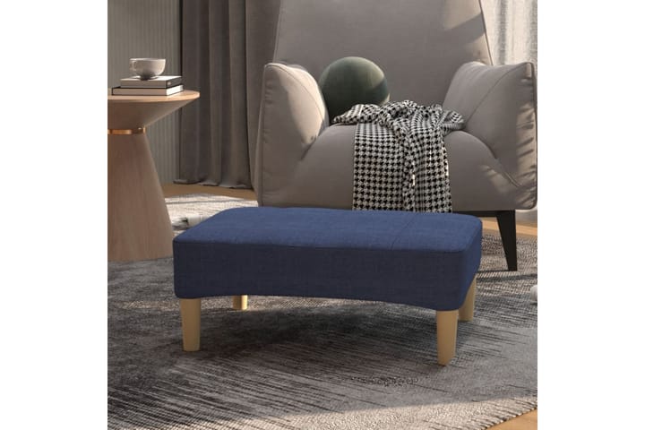 Fotpall blå 78x56x32 cm tyg - Blå - Möbler - Fåtölj & stolar - Pall & puff - Fotpallar
