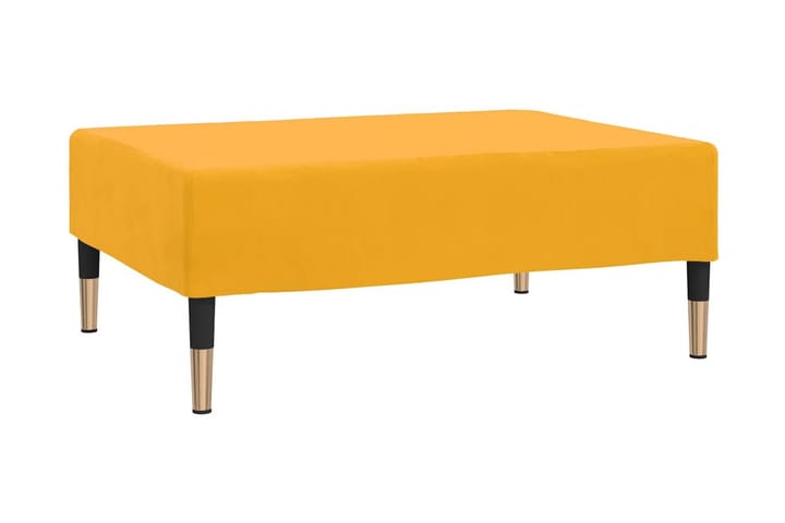 Fotpall gul 78x56x32 cm sammet - Gul - Möbler - Fåtölj & stolar - Pall & puff - Fotpallar