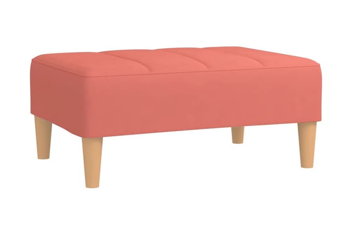 Fotpall rosa 78x56x32 cm sammet - Rosa - Möbler - Fåtölj & stolar - Pall & puff - Fotpallar