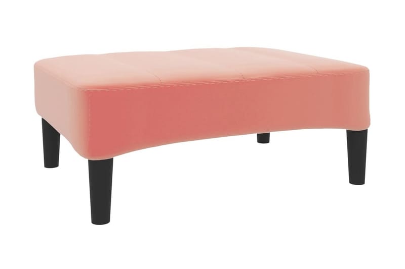 Fotpall rosa 78x56x32 cm sammet - Rosa - Möbler - Fåtölj & stolar - Pall & puff - Fotpallar
