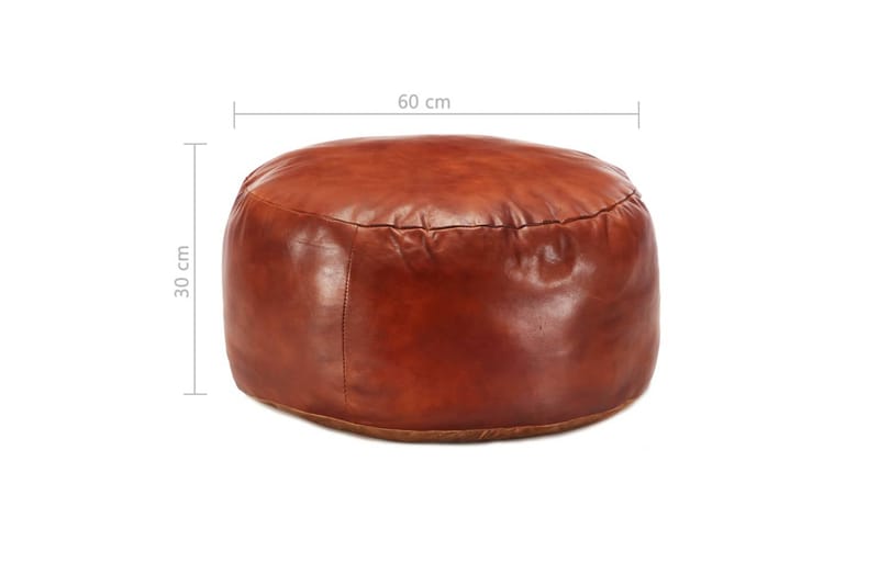 Sittpuff brun 60x30 cm äkta getskinn - Brun - Möbler - Fåtölj & stolar - Pall & puff - Sittpuff
