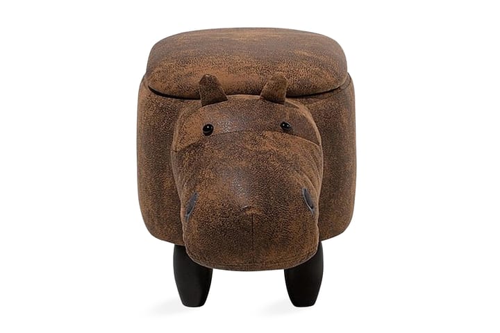 Sittpuff Hippo 32 cm - Brun - Möbler - Fåtölj & stolar - Pall & puff - Sittpuff