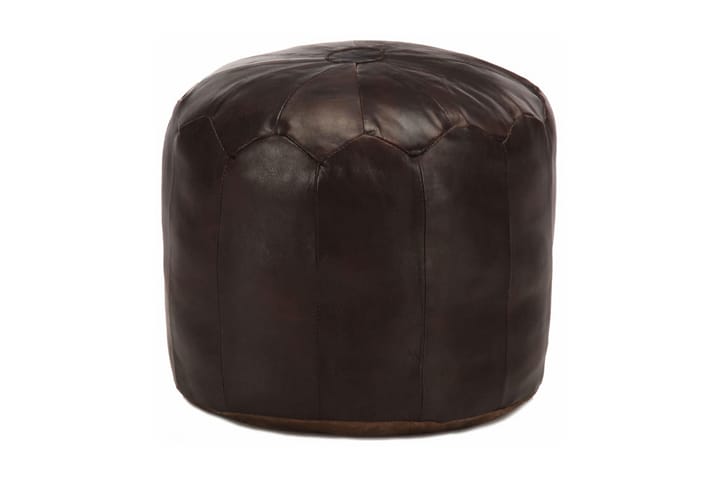 Sittpuff mörkbrun 40x35 cm äkta getskinn - Brun - Möbler - Fåtölj & stolar - Pall & puff - Sittpuff