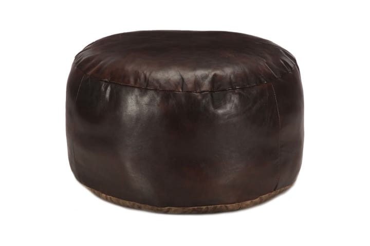 Sittpuff mörkbrun 60x30 cm äkta getskinn - Brun - Möbler - Fåtölj & stolar - Pall & puff - Sittpuff