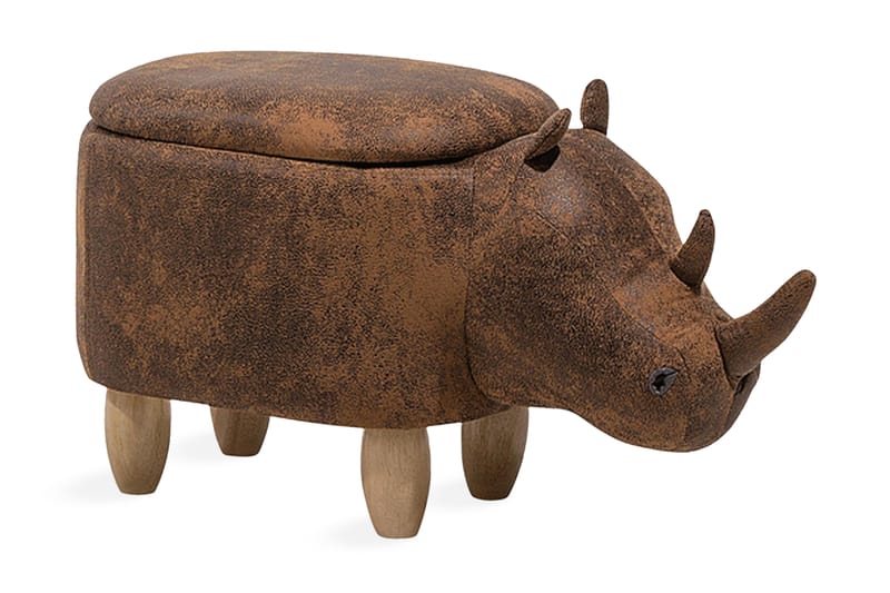 Sittpuff Rhino 60 cm - Brun - Möbler - Fåtölj & stolar - Pall & puff