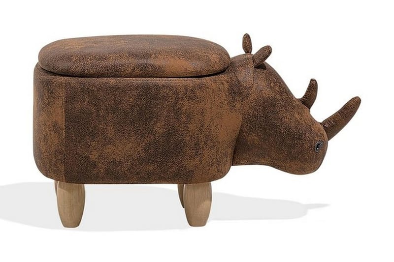 Sittpuff Rhino 60 cm - Brun - Möbler - Fåtölj & stolar - Pall & puff - Sittpuff