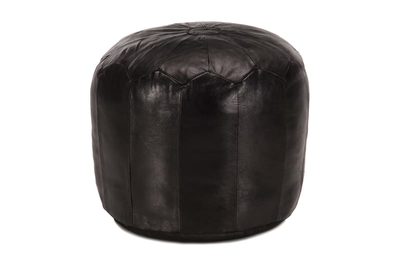 Sittpuff svart 40x35 cm äkta getskinn - Svart - Möbler - Fåtölj & stolar - Pall & puff - Sittpuff