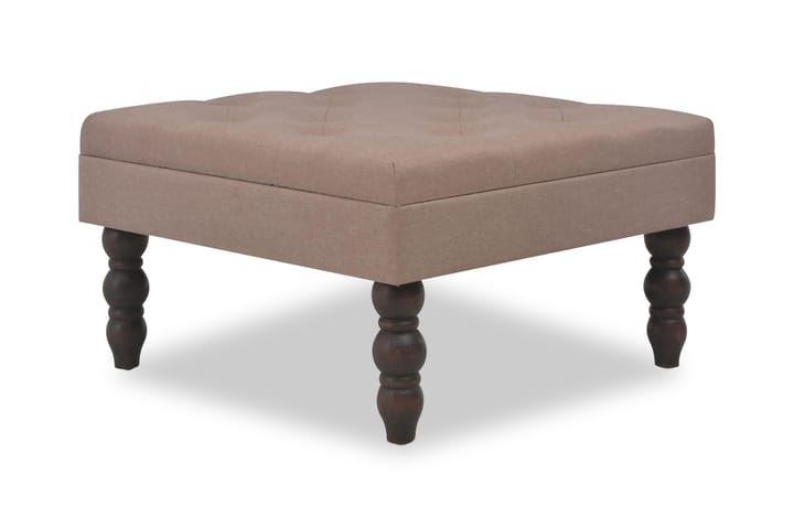 Pall brun 60x60x36 cm polyester - Brun - Möbler - Fåtölj & stolar - Pall & puff