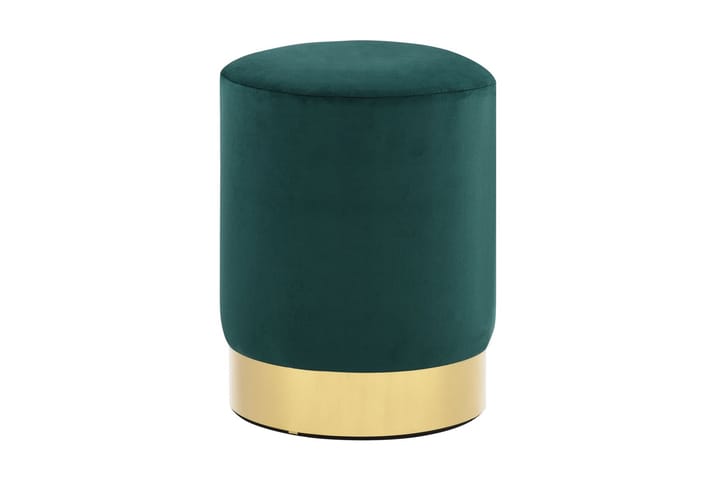 Pall grön och guld sammet - Grön - Möbler - Fåtölj & stolar - Pall & puff