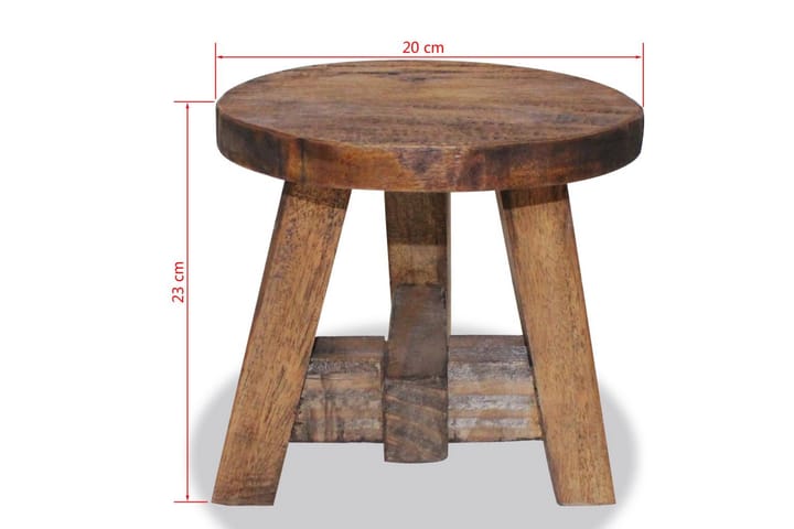 Pall massivt återvunnet trä - Brun - Möbler - Fåtölj & stolar - Pall & puff