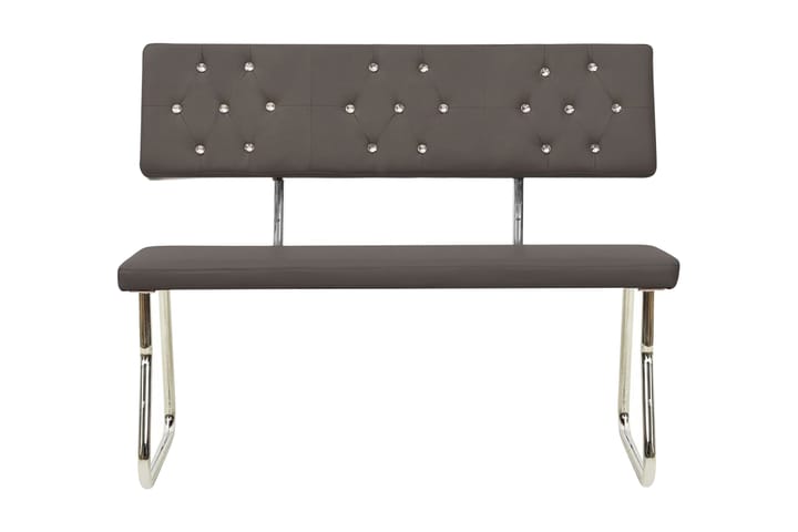Bänk 110 cm antracitgrå konstläder - Grå - Möbler - Fåtölj & stolar - Sittbänk - Bänk med ryggstöd